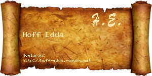 Hoff Edda névjegykártya